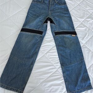 Icon Victory Pant 32x45 Button Fly Denim Motorcycle Riding Blue Jeans